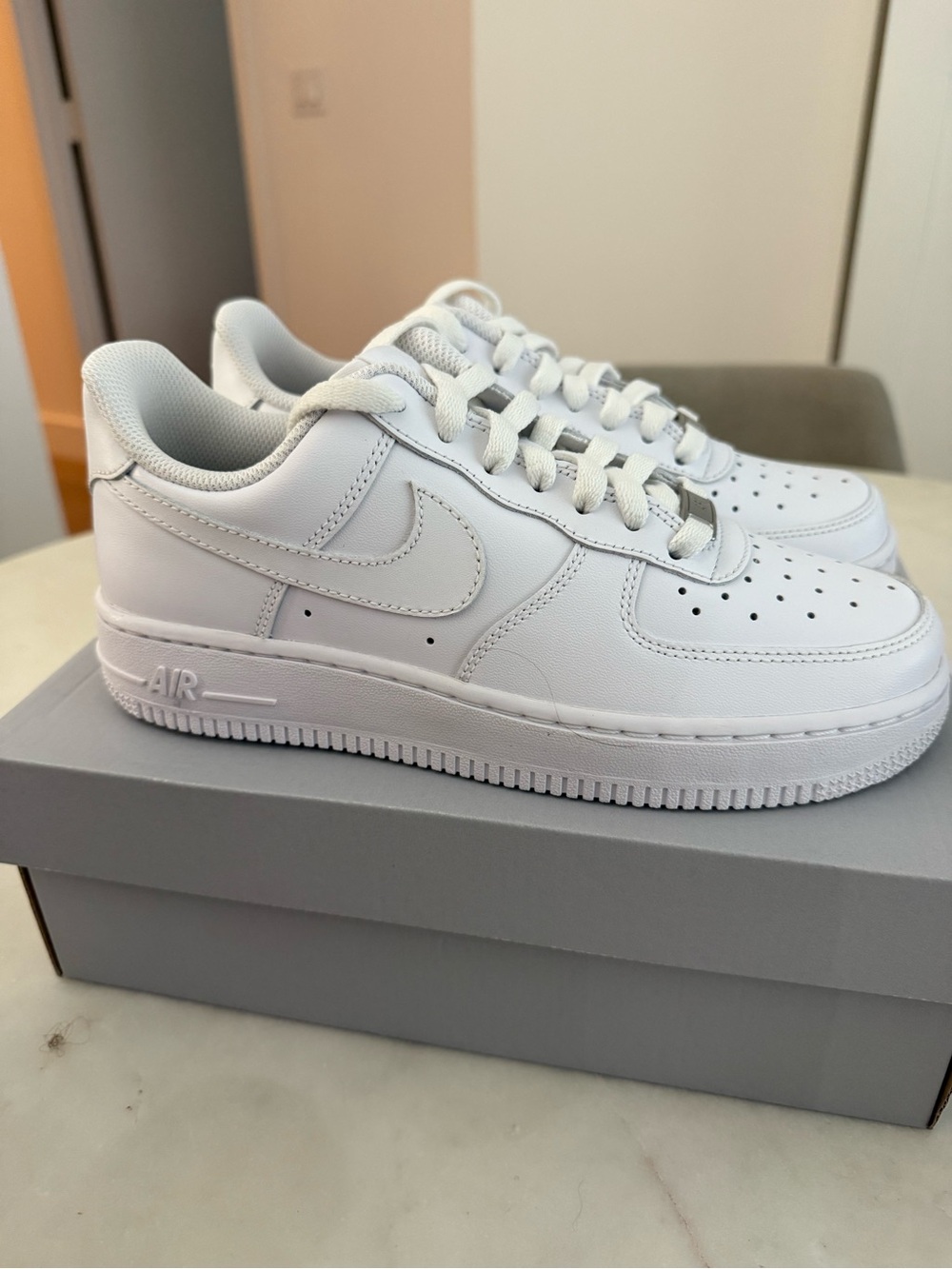 Nike Women’s White Leather Sneakers - Low Top (NWT AND BOX)